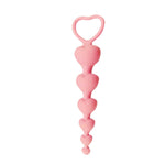 Silicone Anal Beads Butt Plug,7.28 Inch Flexible Anal Chain Butt Plug With 6 Gradual Balls And Pull Loop Prostate Massager G-Spot Stimulator Anal Training Sex Toy For Male Female Couple (Pink)