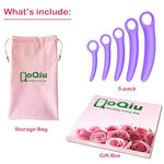 Silicone Dilators for Pelvic Floor for Women, Purple, 5-Pack