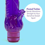 Triple Tickler Vibrating Dildo - 9 Inch Realistic Dildo - G-Spot Vibrator For Women And Clitoral Stimulator - Twist Base Multispeed Vibrator - Adult Sex Toy - Waterproof - Purple