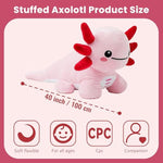 Giant Axolotl Stuffed Animals, Big Axolotl Plush, Large Plush Toys For Kids &Adults, Pink