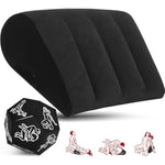 Sex Toys Pillow Position Cushion - Triangle Inflatable Ramp Sex Dice Sex Game Sex Furniture Couples Toy Positioning For Deeper Position Support Pillow Men Women For Couples (Black)