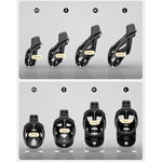 Male Cock Cage Chastity Device With 3 Rings For Men, 4 Different Sizes Of Male Chastity Cage Device With Key Adult Sex Toy For Men - S