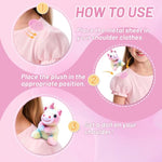 Unicorn Plush Shoulder Magnet Stuffed Animal Toys, Cute Plushies Gift Present For 3-8 Years Old Girls, Costume Accessories Shoulder Pals Kids Gifts