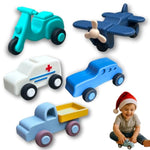5-Piece Silicone Toy Car Set For Kids (Ages 3+); Washable, Bath Tub Toy, Non-Toxic & Durable Cars, Ambulance, Airplane & Truck For Kids; Safe, Flexible, Fast, Water Proof, Travel For Boys & Girls