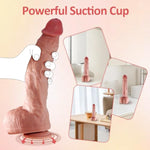 11.4 Inch Realistic Thick Dildo, Real Skin Dual Density Silicone Dildos With Strong Suction Cup For Hands-Free Play, G-Spot Fake Penis Cock Analdildo Sex Toys For Men And Women
