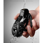 Male Chastity Device Cock Cage,Breathable Chastity Lock 3D Penis Cage Resin Cock Cage Chastity Device Set With 3 Different Size Rings Adult Sex Toys For Penis Exercise (M)