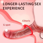 Silicone Cock Ring Penis O Ring With Massage Ball And Patterns For Male Penis Erection Extension Long Lasting Firmness Enlarger Powerful Adult Toys (Red)