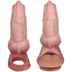 Unique Design Elastic Enlarger Sleeve Extender, Soft Silicone Penis Ring Penis Sleeve, Knot Sleeve Sheath For Men, Adult Game Tool Male Sex Toy