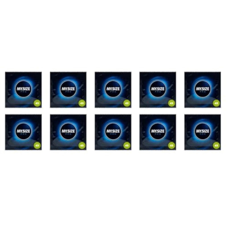 My Size Wide Condoms 49Mm (Pack Of 10)-Vegan, Pro 49