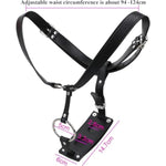 Women Chastity Belt Strap-On Harness Pu Leather Sm Erotic Sex Toy Bondage Strap Dildo Harness Adjustable Belt Lesbian Double Dildo Straps Trousers For Butt Plug And Dildo