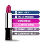 Blush Rosé Lipstick 4" Mini Pocket Vibrator, Satin Smooth Tip - Discreet Quiet Bullet Stimulator - Personal Intimate Zone Massager, Clit & Pussy Pleaser - Pleasurable Adult Sex Toy For Women - (Black)