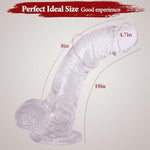 10 Inch Clear Dildo Big Dildos, Soft Realistic Huge Dildo With Strong Suction Cup For Hands-Free And Anal Play, Big G-Spot Dildo Anal Sex Toys For Women And Couple