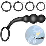 Silicone Anal Plug With Penis Ring,4 Pcs Cock Rings,Plug Beads,Anal Sex Toys,Anal Toys For Men,Women And Beginners,Sex Toy For Vagina,Anal Training For Trainer,Anal Butt For Couples,G Spot Plug Toy.