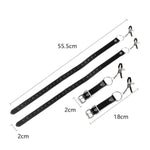 Sex Bondage Bdsm Bondaged Restraints Set Adults Sex Toy With Clitoral Clips,Leg Straps,Fetish Bondage Vagina Stimulator Role Play,Adjustable Leather Straps Rubber Tips,15-27Inches Sex Toys