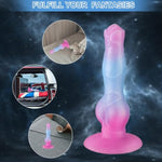 8.7’ Beginner Dog Knot Dildo - Realistic Silicone Animal Dildo With Powerful Suction Cups Monster Dildo, Prostate And G-Spot Stimulation Sex Toys For Men, Women, And Couples Exploring Adventures