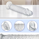 7.48 Inch Thrusting Dildo Realistic Dildo G Spot Sex Toy Anal Plug With Powerful Suction Cup Anal G Spot Stimulating Adult Sex Toys For Women Men And Couple (Transparent)