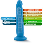 , Neo, 7.5" Sensa Feel Dual Density Realistic Dildo, Ultra Soft Lifelike 1.5" Slim, Strapon Compatible Suction Cup For Hands Free Fun, Try Pegging, Sex Toy For Women Men Couples, Blue