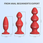 Anal Plug Training Sets?Anal Prostate G-Spot Sex Toys For Beginners To Advanced Users Sex Toys For Couples?Red?