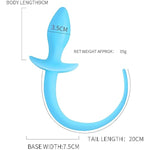 Silicone Dog Anal Plug Butt Plug Tail Luminous Anal Plug Dog Puppy Tails Anal Plug Blue Anal Plug Dog Sex Toy Prostate Plug For Women Sex Pleasure
