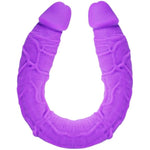 16.5 * 1.5 Inch Purple Double-Ended Extra Large Dildo Silicone Realistic Dildo With Veins And Dual-Head Glans Adult Big Toy, Flexible Super Long Dildo Lesbian, Anal G-Spot Stimulation Toy For Couples