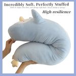 Penguin Plush, Long Penguin Plush Pillow Ultra Soft Huggable Stuffed Animal Body Pillow For Kids Adults (Light Blue, 60Cm/23.62In)