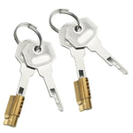 Stealth Chastity Device With Solid Brass Lock Core For Male Cock Cage Replacement Accessories (2 Set)