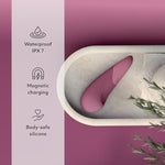 Vibe Pink Ultrawave Clit Stimulator Lay On Vibrator & Pjur Aqua Water Based Personal Lubricant 3.4 Fl Oz - Female Sex Toys Bundle