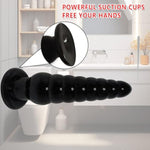 Super Big Anal Plugs Anal Beads Giant Butt Plug Trainer Sex Toys With Strong Suction Cup Soft Flexible Anal Butt Plug Anal Stretcher For Men Women Couples Huge Anal Sex Toys (Black)