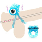 Vibrating Penis Ring With Double Cock Rings For Men Enhance Lasting Delay Ejaculation Clitoral Stimulator Penis Ring Vibrator G-Spot Stimulating Adult Sex Toys For Couple With Batteries Included