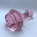 Glass Dildo Anal Plug Adult Sex Toys For Women, Rose Sex Toy Glass Anal Butt Plug For Anal Dilator Prostate Massager, Anal Dildo Anal Toy For Female Masturbator, Pink Dildo Sex Toy For Men Couples