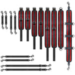 Sex Toys Bondage Restraints Bdsm Kit - 9Pcs Sex Restraints & Bondage Gear Set Includes Back And Thigh Straps Wrist And Ankle Cuffs, Sex Harness For Couples