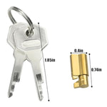 Stealth Chastity Device With Solid Brass Lock Core For Male Cock Cage Replacement Accessories (2 Set)