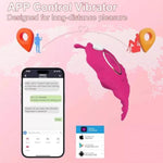 Adult Sex Toys Wearable Vibrator - Sex Toys Butterfly Panties Vibrator With 9 Vibrating Modes, Adult Toys Remote App Control Vibrator, Female Sex Toys Mini Clitoral Vibrator,Pink