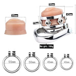 Flat Chastity Cage For Men Small Chastity Cage Metal Inverted Chastity Cage Steel Penis Cage Cock Cage Chastity Devices Sissy Chastity Cage Bdsm Cage Chs183 (50Mm/2In)