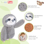 Microwavable Stuffed Animal, Heated Sloth Plush For Anxiety, Bedtime, Cuddle & Companion, Soreness & Stress Relief, Warmer Plueshies, Microwave Heating Pad, Gifts For Women, Gray