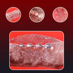 Penis Sleeve Extender Cock Ring With Massage Particles For Erection Enhancement Delayed Ejaculation Enlarge Prolong Pennis Male Sex Toys Penis Ring Adult Toys (Transparent)