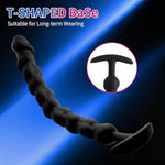 Anal Beads Butt Plug,With T-Shaped Base Anal Balls Silicone Anal Chain Sex Toys Super Long Flexible Anal Plug For Men Women Couples Vaginal Anus Dilator Prostate Massage Adult Erotic Dildo.15.75
