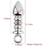 Anal Butt Plug Metal Anal Beads Dildo Prostate Massage Anal Vaginal Dilator Bdsm Sex Toys For Men Women Couple (Medium(5.11 Inch))