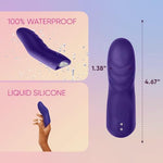 Dioni Ergonomic Finger Vibrator - Travel Friendly Finger Vibration Tool For Her With 20 Modes & Boost Button - Body-Safe Silicone, Splashproof Sex Toys For Women - Discreet Mini Adult Toy (Small)
