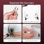 Nipple Toys Nipple Vibrators,Equipped Bullet Vibrator,Adult Sex Toys - With 10 Modes,Rechargeable, Powerful Vibration, Adjustable,For Women Clitoris Nipple Clamps,Women Couples Sex Pleasure (Black)