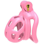 Male Pink Chastity Cage Chastity Cage 3.0 Male Chastity Device With 4 Rings Penis Lightweight Resin Cock Cage For Man Penis Bondage Exercise Male Sex Toy?Nub?