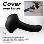 Lippi Dildo Base Cushion, Grinder, Bullet Vibe Pocket, Black