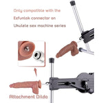 Sex Machine Realistic Dildo Attachments, Dual-Density Silicone Dildo For Ukulele Love Machine Device Series With Ezfunlok Connector