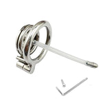 Flat Chastity Cage Metal Male Chastity Device With Dark Lock Design Penis Cage For Men Bdsm Bondage Small Penis Cage Sex Toys For Couples (45Mm/1.77In,Silicone Duct)