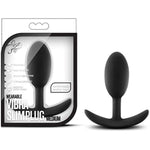 Sex Toys–Luxe Wearable Vibra Slim Plug–4" Medium Motion-Activated Anal Plug–Body-Safe Silicone Butt Plug–Hands-Free Anal Play & Prostate Stimulation–Women, Men & Couples–Black