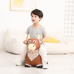 Bouncy Bull Farm Animal Hopping Toys For 1 2 Year Old Boy Gifts, Ride On Toddler Brown Cow Hopper, Kids Inflatable Jumping Horse, Outdoor Indoor Rubber Bouncer For 3 4 Yr Girl Birthday