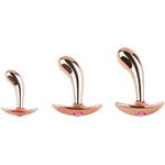 Rose Gold Metal Butt Plug Anal Plug Anal Sex Toy For Men And Women, 3 Different Sizes Butt Plugs Luxury Prostate Massager (L)