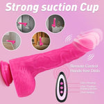 Thrusting Dildo Vibrator, Dual Density Thrusting Dildos, Realistic Heating Thrusting Vibrator, Women Remote Consoladores Sex Toys, With Suction Cup