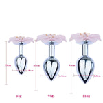 Anal Plug Prostate Massager Anal Beads Flower Design Metal For Men Women Size Expander G-Spot Dildo Anal Toys Backyard Dilators Adjust Adult Thrusting Toys