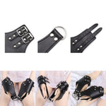 Bdsm Bondage Set With Sm Handcuffs, Leather Standing Hanging Restraints For Couples, Erotic Handcuffs For Sex Games, Handcuffs For Bondage And Extreme Pleasure With Handcuffs